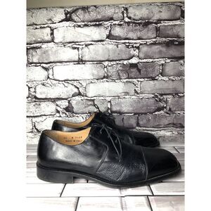 Zillioni Black Leather Cap Toe Oxfords Lace Up  Dress Shoes Men’s Sz 10M US/43EU